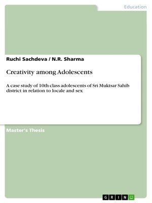 cover image of Creativity among Adolescents